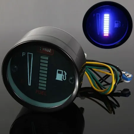 10 LED 12V - capteur de niveau de carburant moto / caromètre - alliage d'aluminium